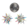Vintage Aurora Borealis Crystal Star Earrings, Clip On by Aurora Borealis - Vintage Meet Modern Vintage Jewelry - Chicago, Illinois - #oldhollywoodglamour #vintagemeetmodern #designervintage #jewelrybox #antiquejewelry #vintagejewelry