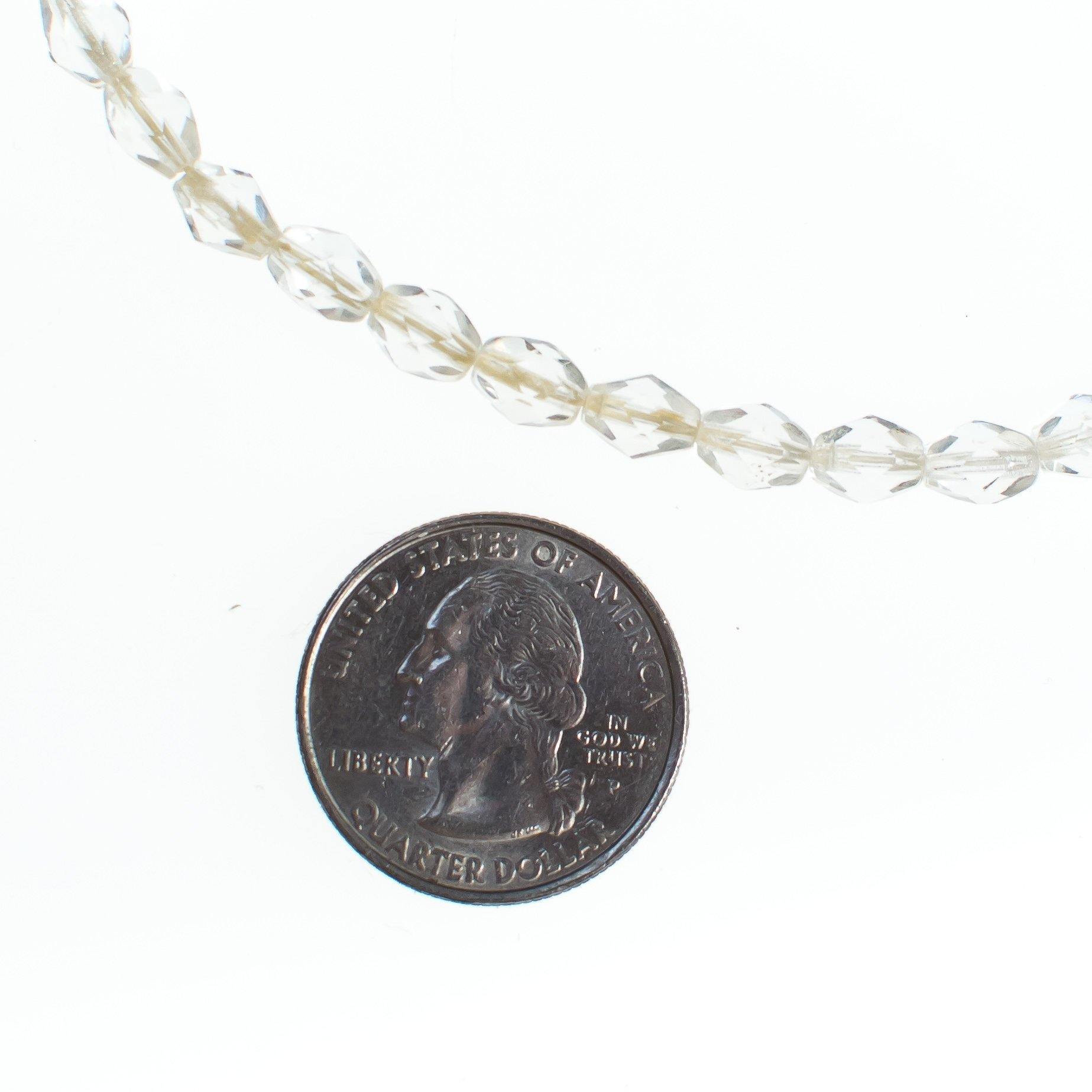 Vintage Art Deco Era Faceted Cut Crystal Beaded Single Strand Necklace by Art Deco - Vintage Meet Modern Vintage Jewelry - Chicago, Illinois - #oldhollywoodglamour #vintagemeetmodern #designervintage #jewelrybox #antiquejewelry #vintagejewelry