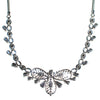 Vintage Silver Rhinestone Floral Garland Style Leaf Choker Necklace by 1950s - Vintage Meet Modern Vintage Jewelry - Chicago, Illinois - #oldhollywoodglamour #vintagemeetmodern #designervintage #jewelrybox #antiquejewelry #vintagejewelry