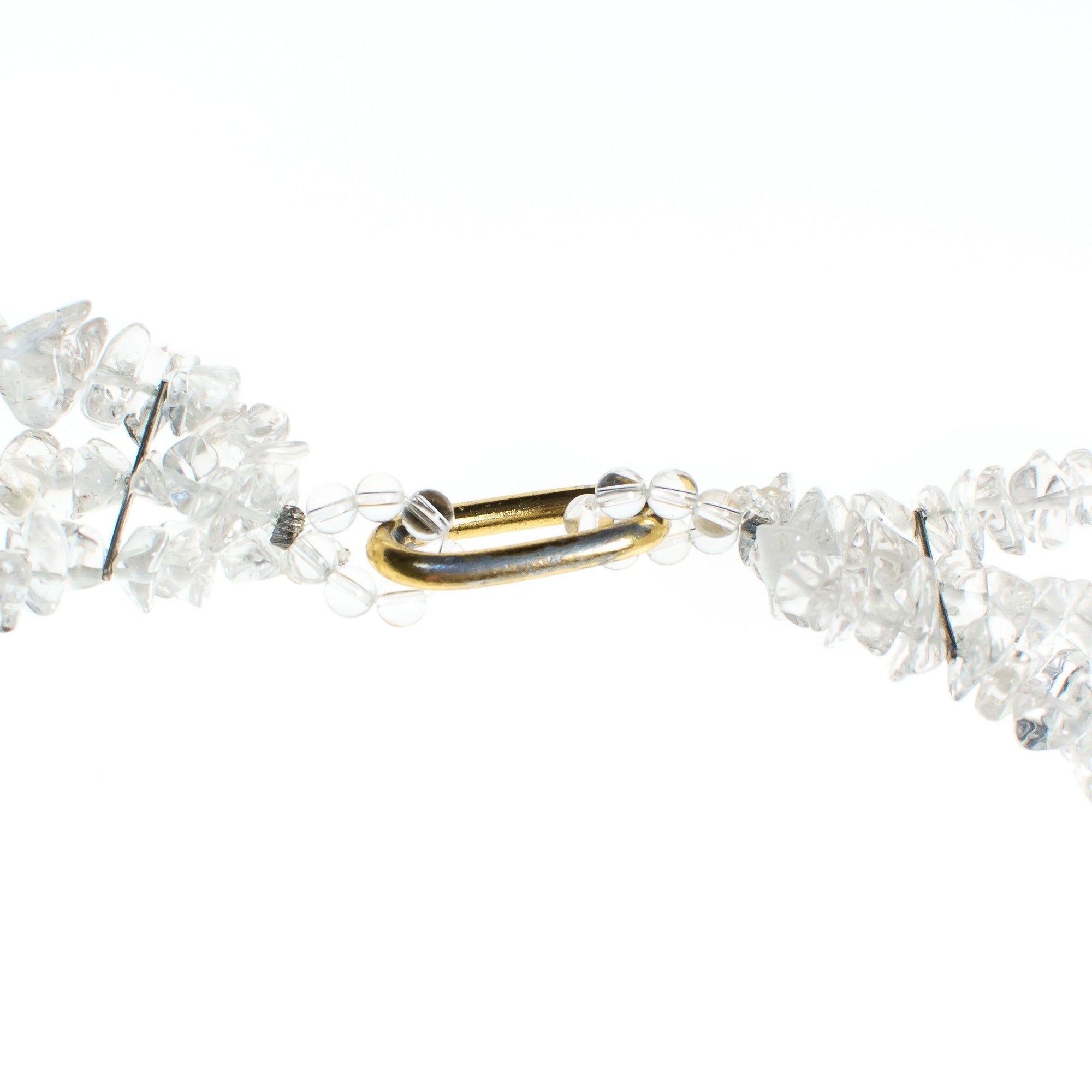 Vintage One of a kind Faceted Quartz Flower Necklace with Faceted Crystal by Artisan - Vintage Meet Modern Vintage Jewelry - Chicago, Illinois - #oldhollywoodglamour #vintagemeetmodern #designervintage #jewelrybox #antiquejewelry #vintagejewelry