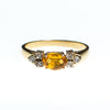Vintage Citrine Crystal and CZ Ring by 1980s - Vintage Meet Modern Vintage Jewelry - Chicago, Illinois - #oldhollywoodglamour #vintagemeetmodern #designervintage #jewelrybox #antiquejewelry #vintagejewelry