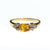 Vintage Citrine Crystal and CZ Ring