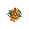 Vintage Citrine and Peridot Flower Cocktail Statement Ring Set In Sterling Silver by Sterling Silver - Vintage Meet Modern Vintage Jewelry - Chicago, Illinois - #oldhollywoodglamour #vintagemeetmodern #designervintage #jewelrybox #antiquejewelry #vintagejewelry