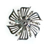 Vintage Coro Silver Pinwheel Brooch with Light Blue Rhinestones, Brooches and Pins by Coro - Vintage Meet Modern Vintage Jewelry - Chicago, Illinois - #oldhollywoodglamour #vintagemeetmodern #designervintage #jewelrybox #antiquejewelry #vintagejewelry