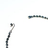 Vintage Cinderella Blue Baguette Rhinestone Necklace, Silver Tone, Fish Hook Clasp by 1950s - Vintage Meet Modern Vintage Jewelry - Chicago, Illinois - #oldhollywoodglamour #vintagemeetmodern #designervintage #jewelrybox #antiquejewelry #vintagejewelry