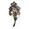 Vintage Sterling Silver Filigree Flower Brooch, Gold Tone Setting, Brooches and Pins by Sterling Silver - Vintage Meet Modern Vintage Jewelry - Chicago, Illinois - #oldhollywoodglamour #vintagemeetmodern #designervintage #jewelrybox #antiquejewelry #vintagejewelry