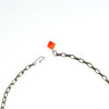 Vintage Orange Thermoset Flower Necklace, Orange Lucite Flowers, Silver Tone Chain, Rhinestones, Fish Hook Clasp by 1950s - Vintage Meet Modern Vintage Jewelry - Chicago, Illinois - #oldhollywoodglamour #vintagemeetmodern #designervintage #jewelrybox #antiquejewelry #vintagejewelry