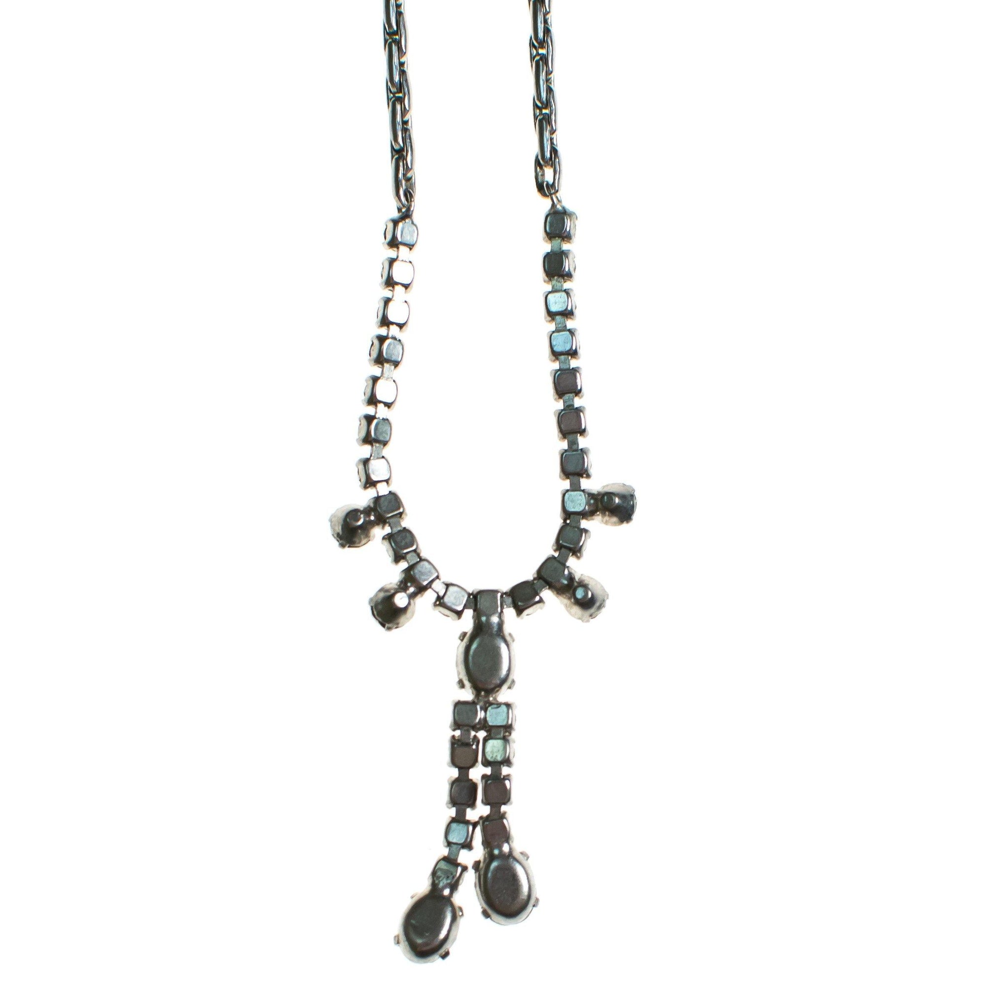 Vintage Art Deco Rhinestone Necklace by Art Deco - Vintage Meet Modern Vintage Jewelry - Chicago, Illinois - #oldhollywoodglamour #vintagemeetmodern #designervintage #jewelrybox #antiquejewelry #vintagejewelry