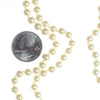 Vintage Faux Creamy Ivory Long Pearl Necklace, Gold Tone Hook/Slide Clasp by Pearls - Vintage Meet Modern Vintage Jewelry - Chicago, Illinois - #oldhollywoodglamour #vintagemeetmodern #designervintage #jewelrybox #antiquejewelry #vintagejewelry