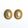 Vintage Kenneth Jay Lane Interchangeable Earrings Set, Gold Tone Setting, Gold, Blue, Red, Black, Faux Pearl, Oval Shape Pierced by Kenneth Jay Lane - Vintage Meet Modern Vintage Jewelry - Chicago, Illinois - #oldhollywoodglamour #vintagemeetmodern #designervintage #jewelrybox #antiquejewelry #vintagejewelry
