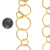 Vintage Joan Rivers Brushed Gold Large Circular Link Necklace and Hoop Earrings Set, Gold Tone Setting, Pierced, Lobster Claw Clasp by Joan Rivers - Vintage Meet Modern Vintage Jewelry - Chicago, Illinois - #oldhollywoodglamour #vintagemeetmodern #designervintage #jewelrybox #antiquejewelry #vintagejewelry