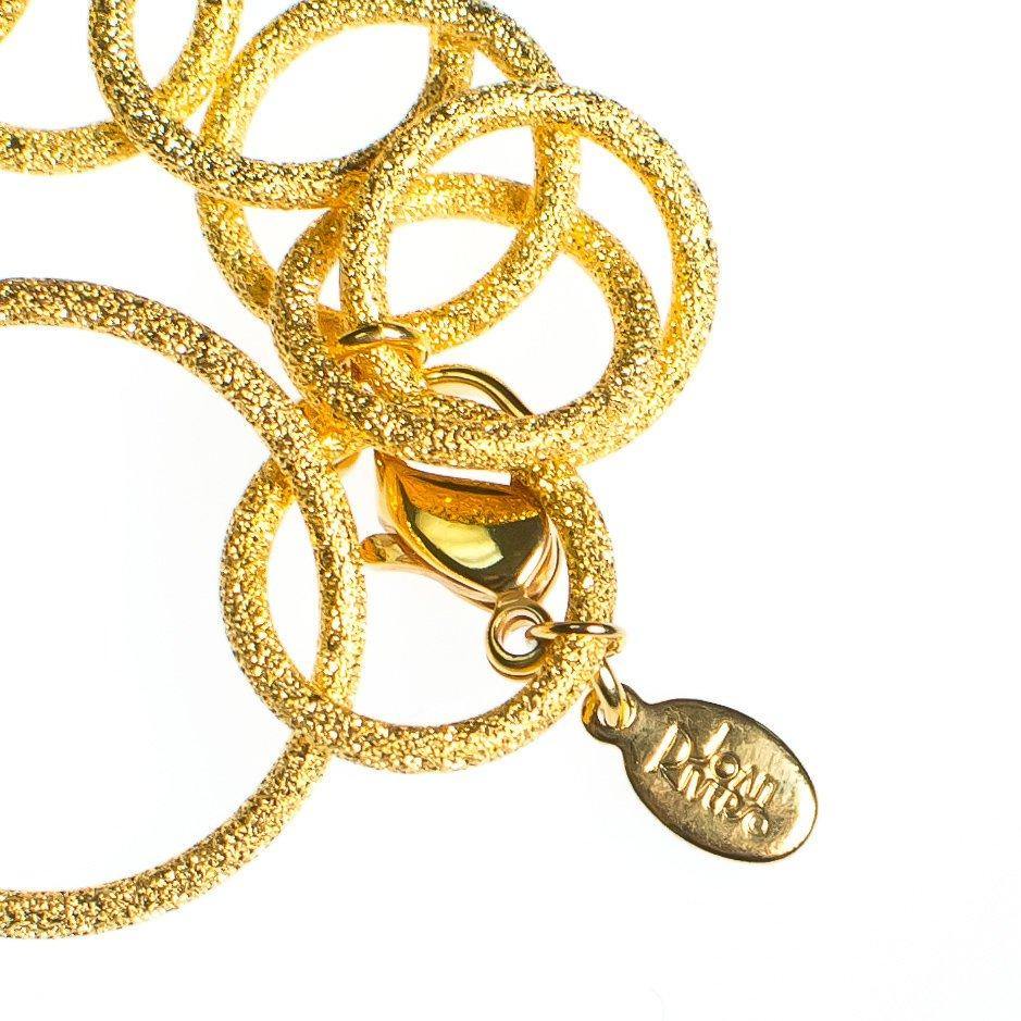 Vintage Joan Rivers Brushed Gold Large Circular Link Necklace and Hoop Earrings Set, Gold Tone Setting, Pierced, Lobster Claw Clasp by Joan Rivers - Vintage Meet Modern Vintage Jewelry - Chicago, Illinois - #oldhollywoodglamour #vintagemeetmodern #designervintage #jewelrybox #antiquejewelry #vintagejewelry