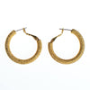 Vintage Joan Rivers Brushed Gold Large Circular Link Necklace and Hoop Earrings Set, Gold Tone Setting, Pierced, Lobster Claw Clasp by Joan Rivers - Vintage Meet Modern Vintage Jewelry - Chicago, Illinois - #oldhollywoodglamour #vintagemeetmodern #designervintage #jewelrybox #antiquejewelry #vintagejewelry