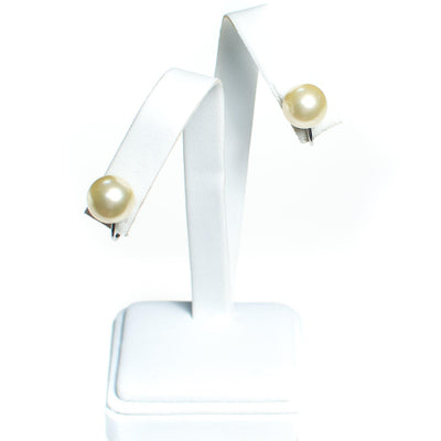 Vintage Warm Ivory Pearl Clip Earrings with Adjustable Back by Pearl - Vintage Meet Modern Vintage Jewelry - Chicago, Illinois - #oldhollywoodglamour #vintagemeetmodern #designervintage #jewelrybox #antiquejewelry #vintagejewelry