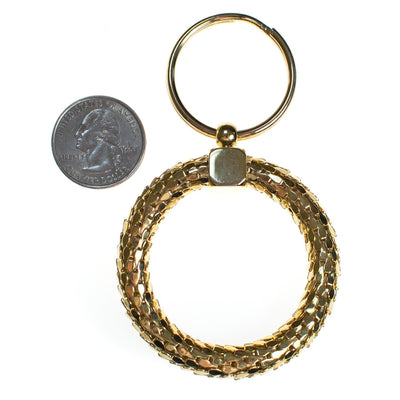 Vintage 1980s Whiting and Davis Gold Mesh Key Chain by Whiting and Davis - Vintage Meet Modern Vintage Jewelry - Chicago, Illinois - #oldhollywoodglamour #vintagemeetmodern #designervintage #jewelrybox #antiquejewelry #vintagejewelry