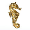 Vintage Nolan Miller Seahorse Brooch, Diamante Crystals, Gold Tone by Nolan Miller - Vintage Meet Modern Vintage Jewelry - Chicago, Illinois - #oldhollywoodglamour #vintagemeetmodern #designervintage #jewelrybox #antiquejewelry #vintagejewelry