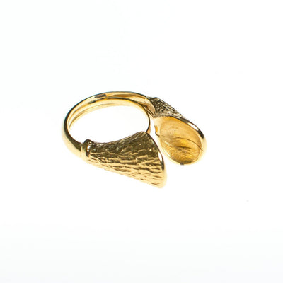 Vintage Crown Trifari Interchangeable Statement Ring, Gold, Silver, Green, Red, Black and Faux Pearl Gems, Ring Size Adjustable by Crown Trifari - Vintage Meet Modern Vintage Jewelry - Chicago, Illinois - #oldhollywoodglamour #vintagemeetmodern #designervintage #jewelrybox #antiquejewelry #vintagejewelry