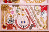 Vintage Lisner Red Aurora Borealis Carnival Glass Rhinestone Crystal Necklace by Lisner - Vintage Meet Modern Vintage Jewelry - Chicago, Illinois - #oldhollywoodglamour #vintagemeetmodern #designervintage #jewelrybox #antiquejewelry #vintagejewelry