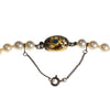 Vintage Faux Pearl Necklace with Sterling Silver Floral Pendant with Garnet, Lapis, and Green Tourmaline by Pearls - Vintage Meet Modern Vintage Jewelry - Chicago, Illinois - #oldhollywoodglamour #vintagemeetmodern #designervintage #jewelrybox #antiquejewelry #vintagejewelry