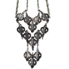 Vintage Victorian Gothic Revival Silver Statement Necklace by 1970s - Vintage Meet Modern Vintage Jewelry - Chicago, Illinois - #oldhollywoodglamour #vintagemeetmodern #designervintage #jewelrybox #antiquejewelry #vintagejewelry