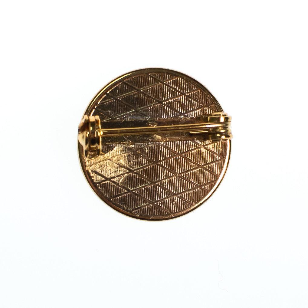 Vintage Petite Spanish Damascene Brooch, Gold Tone Bird and Flowers, Black and Gold Setting, Brooches and Pins by Damascene - Vintage Meet Modern Vintage Jewelry - Chicago, Illinois - #oldhollywoodglamour #vintagemeetmodern #designervintage #jewelrybox #antiquejewelry #vintagejewelry