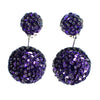 Vintage 1960s Purple Sequin Bon Bon Statement Earrings, Dangle, Purple Sequins, Clear Beads, Clip-on by 1960s - Vintage Meet Modern Vintage Jewelry - Chicago, Illinois - #oldhollywoodglamour #vintagemeetmodern #designervintage #jewelrybox #antiquejewelry #vintagejewelry