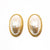Givenchy Mabe Peral Earrings, Oval, Oversized, Couture, Designer, Runway, Clip-on