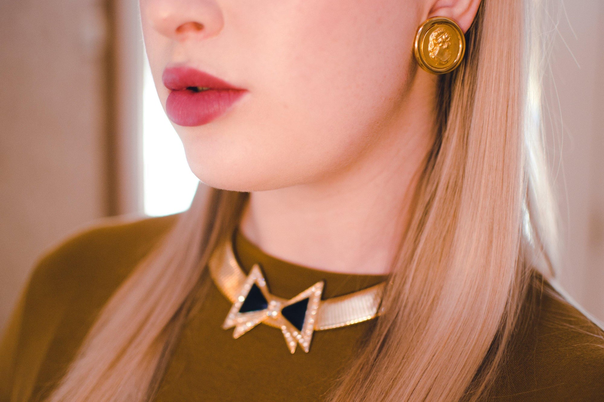 Vintage Gold Coin Earrings with Ladies Silhouette Earrings, Gold Tone, Clip-on by 1980s - Vintage Meet Modern Vintage Jewelry - Chicago, Illinois - #oldhollywoodglamour #vintagemeetmodern #designervintage #jewelrybox #antiquejewelry #vintagejewelry