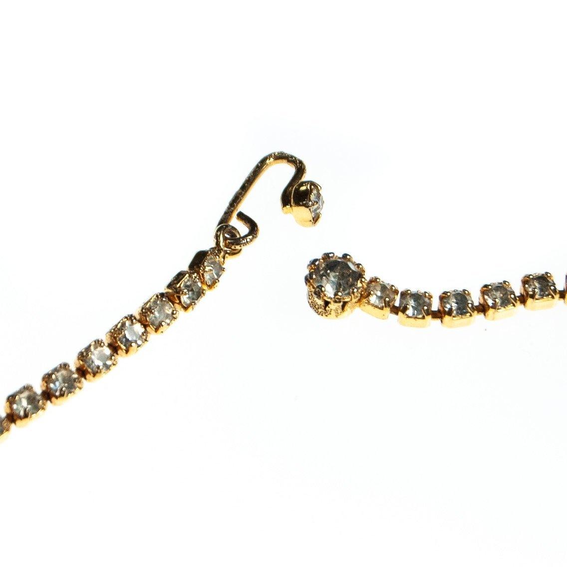 Vintage Bib Necklace, Faux Pearls, Diamante Crystals, Gold Tone, Fish Hook Clasp by Juliana - Vintage Meet Modern Vintage Jewelry - Chicago, Illinois - #oldhollywoodglamour #vintagemeetmodern #designervintage #jewelrybox #antiquejewelry #vintagejewelry