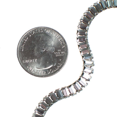 Vintage Art Deco Diamante Baquette Choker Necklace by Art Deco - Vintage Meet Modern Vintage Jewelry - Chicago, Illinois - #oldhollywoodglamour #vintagemeetmodern #designervintage #jewelrybox #antiquejewelry #vintagejewelry