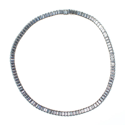Vintage Art Deco Diamante Baquette Choker Necklace by Art Deco - Vintage Meet Modern Vintage Jewelry - Chicago, Illinois - #oldhollywoodglamour #vintagemeetmodern #designervintage #jewelrybox #antiquejewelry #vintagejewelry
