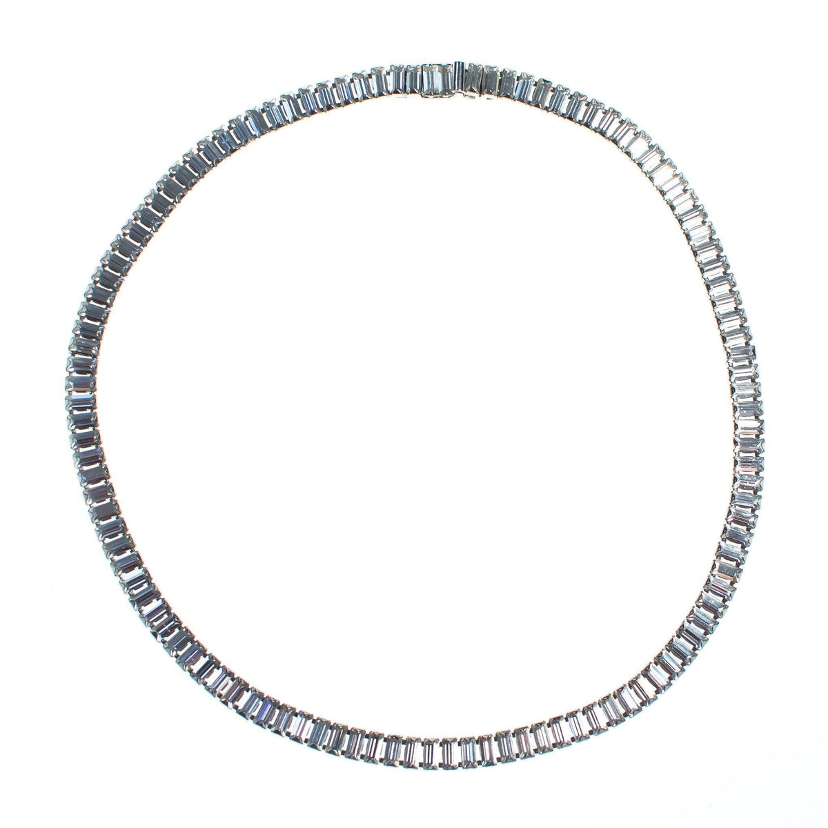 Vintage Art Deco Diamante Baquette Choker Necklace