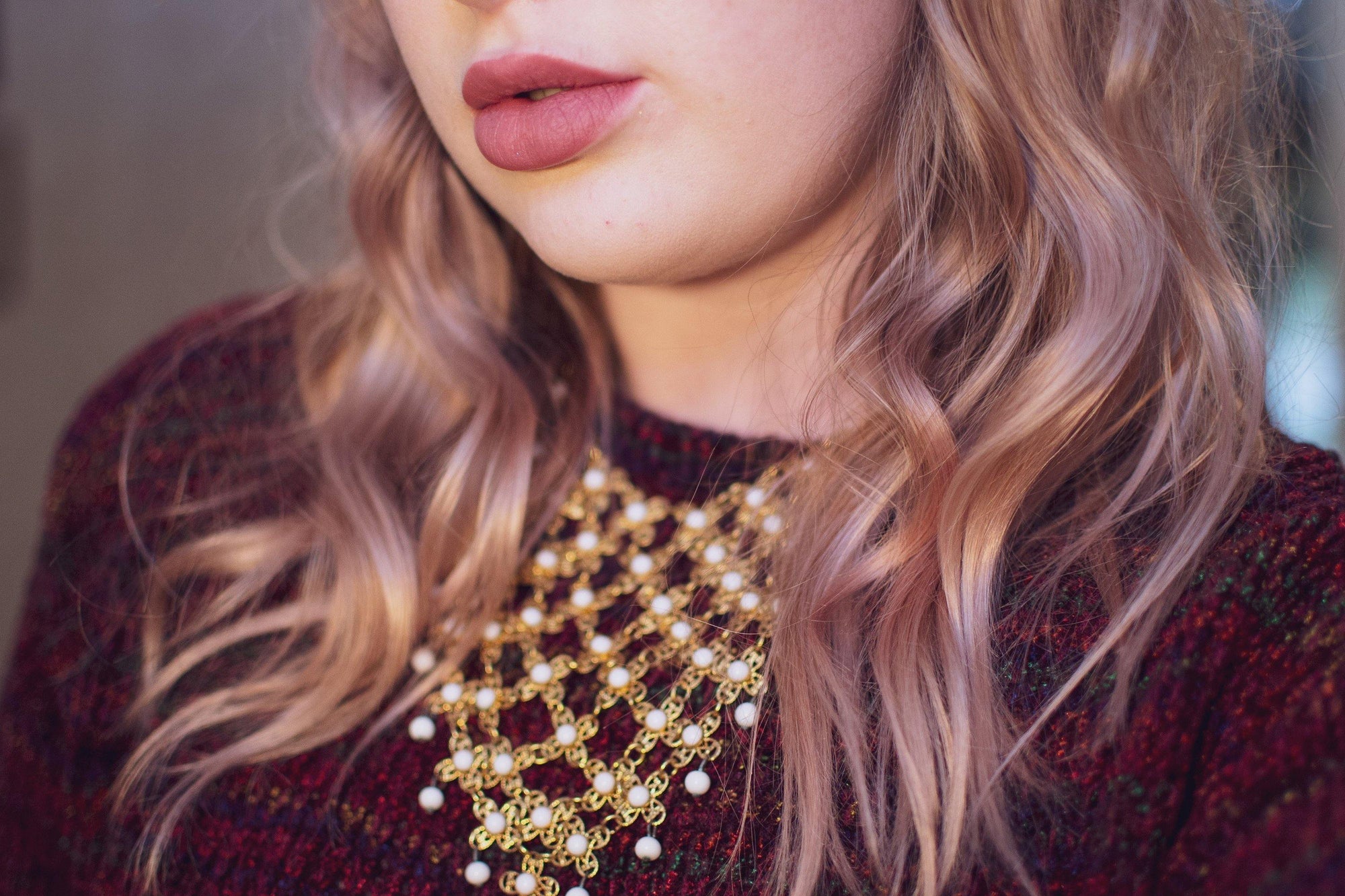 Vintage Huge Gold Filigree and White Milk Glass Bead Bib Statement Necklace by 1960s - Vintage Meet Modern Vintage Jewelry - Chicago, Illinois - #oldhollywoodglamour #vintagemeetmodern #designervintage #jewelrybox #antiquejewelry #vintagejewelry