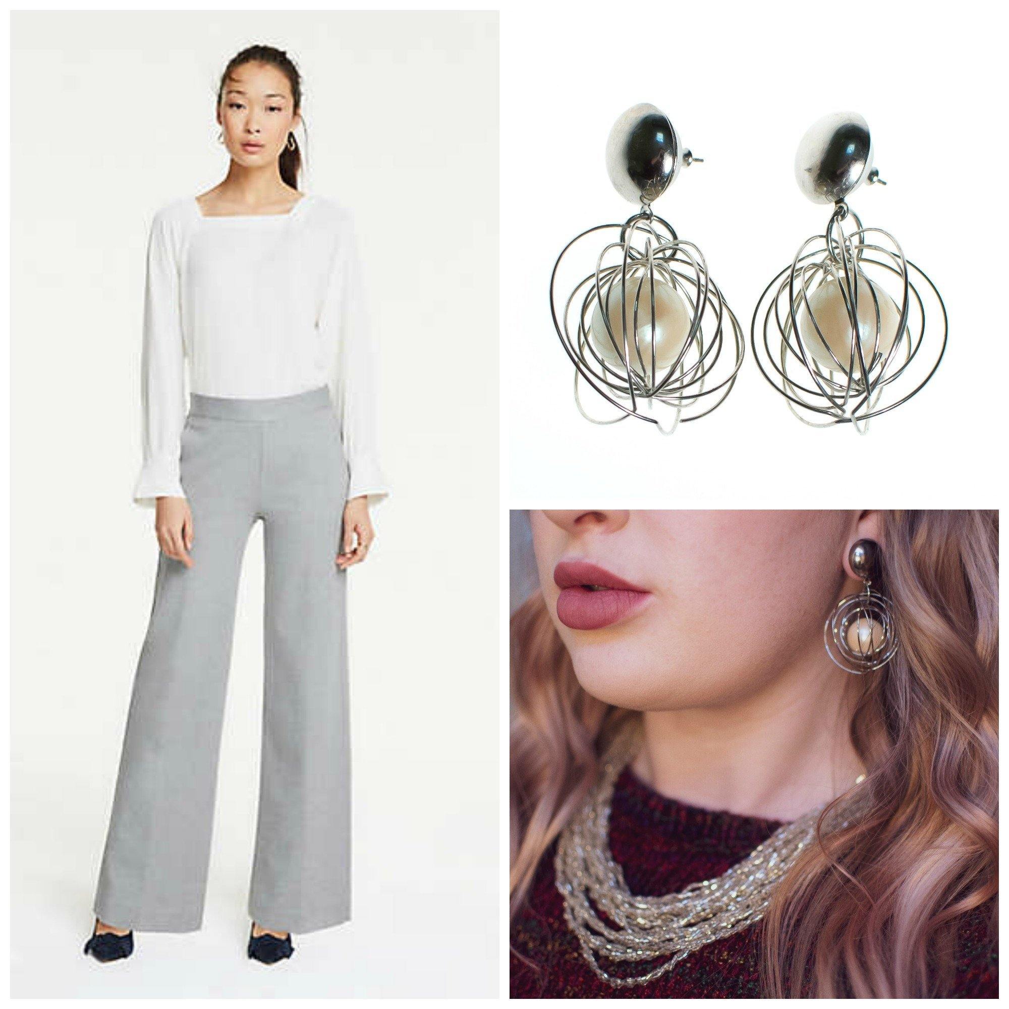 Vintage Made in Japan Silver Glitter Bead Multi Strand Torsade Necklace by Made in Japan - Vintage Meet Modern Vintage Jewelry - Chicago, Illinois - #oldhollywoodglamour #vintagemeetmodern #designervintage #jewelrybox #antiquejewelry #vintagejewelry