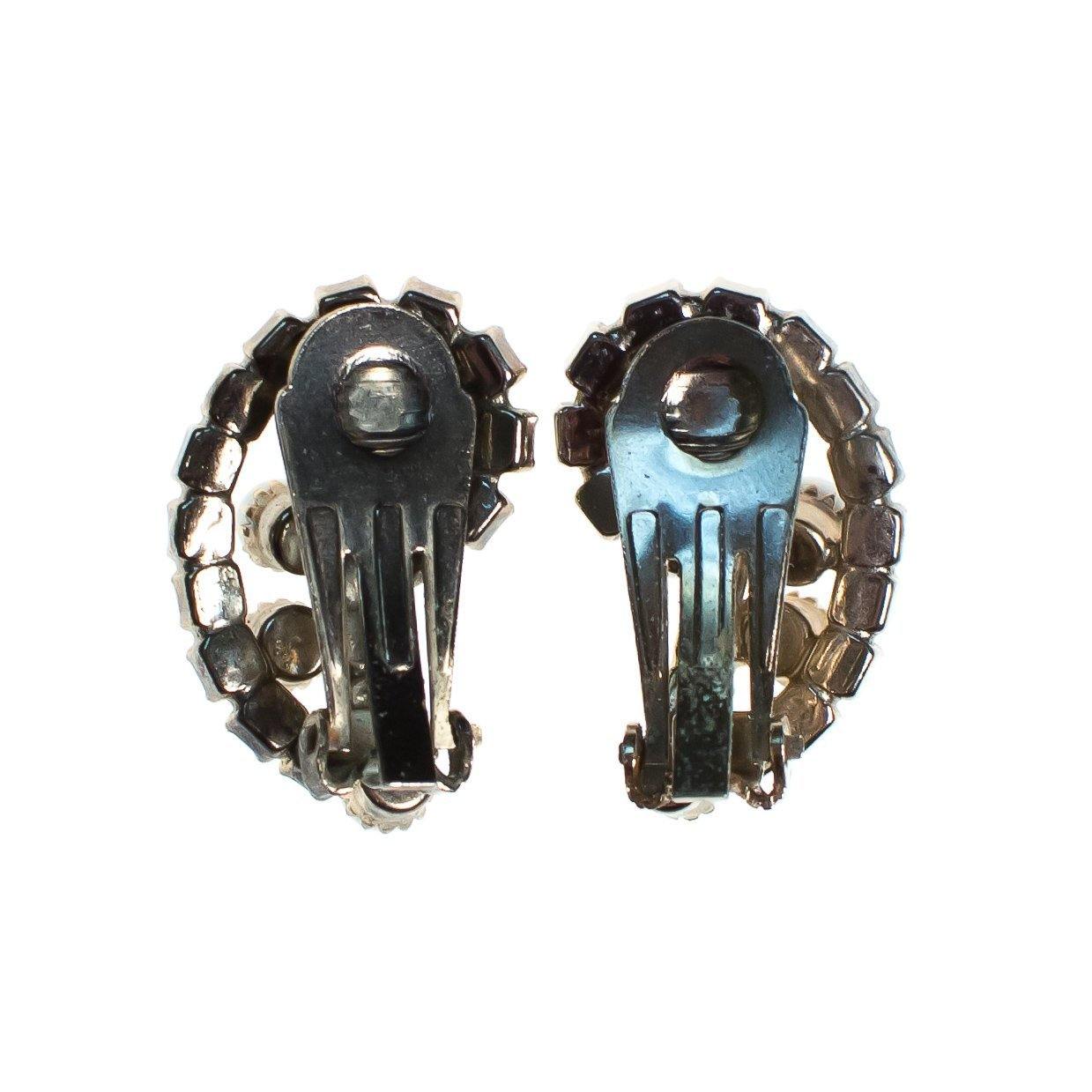 Vintage Pearl and Aurora Borealis Crystal Earrings by Mid Century Modern - Vintage Meet Modern Vintage Jewelry - Chicago, Illinois - #oldhollywoodglamour #vintagemeetmodern #designervintage #jewelrybox #antiquejewelry #vintagejewelry