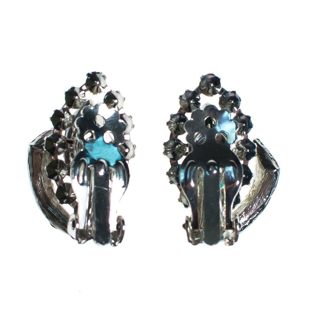 Vintage Art Deco Marquise and Brilliant Rhinestone Statement Earrings by 1950s - Vintage Meet Modern Vintage Jewelry - Chicago, Illinois - #oldhollywoodglamour #vintagemeetmodern #designervintage #jewelrybox #antiquejewelry #vintagejewelry
