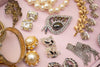 Vintage 1980s Etruscan Revival Pearl and Bezel Set Rhinestone Statement Earrings by 1980s - Vintage Meet Modern Vintage Jewelry - Chicago, Illinois - #oldhollywoodglamour #vintagemeetmodern #designervintage #jewelrybox #antiquejewelry #vintagejewelry