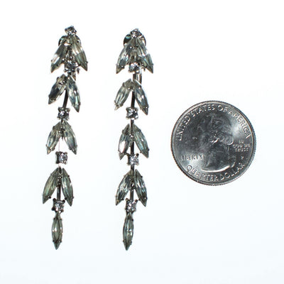 Vintage Art Deco Marquise Crystal Drop Statement Earrings, Clip On, Old Hollywood Glam by Art Deco - Vintage Meet Modern Vintage Jewelry - Chicago, Illinois - #oldhollywoodglamour #vintagemeetmodern #designervintage #jewelrybox #antiquejewelry #vintagejewelry