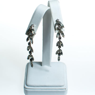 Vintage Art Deco Marquise Crystal Drop Statement Earrings, Clip On, Old Hollywood Glam by Art Deco - Vintage Meet Modern Vintage Jewelry - Chicago, Illinois - #oldhollywoodglamour #vintagemeetmodern #designervintage #jewelrybox #antiquejewelry #vintagejewelry