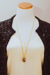 Vintage Joan Rivers Heart Imperia Egg Pendant Black Pendant with colorful Hearts Gold Tone Chain Lobster Clasp by Joan Rivers - Vintage Meet Modern Vintage Jewelry - Chicago, Illinois - #oldhollywoodglamour #vintagemeetmodern #designervintage #jewelrybox #antiquejewelry #vintagejewelry