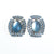 Vintage 1950s Retro Glam Frosted Cinderella Blue Rhinestone Statement Earrings, Clip On