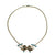 Vintage 1940s Van Dell Necklace, Blue Rhinestones, Gold Tone Necklace, Snap Clasp
