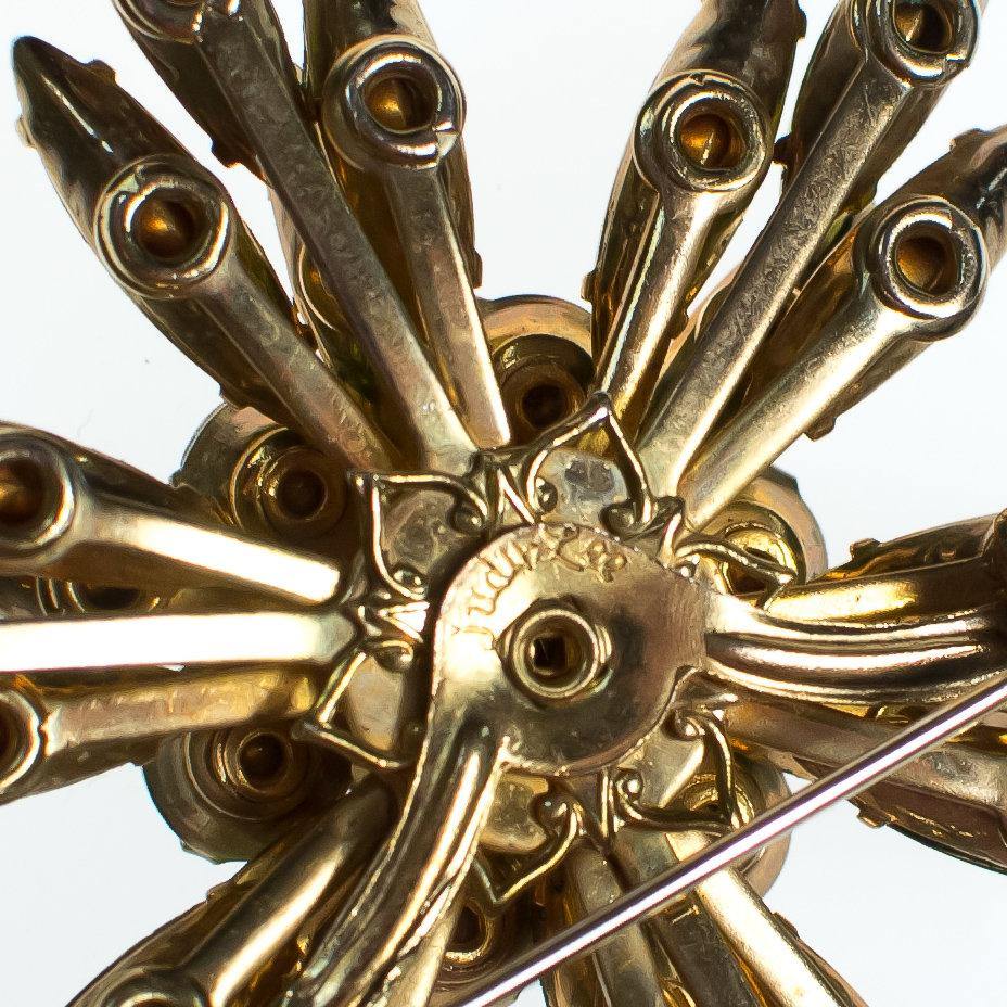 Vintage Judy Lee Green Rhinestone Starburst Brooch, by Judy Lee - Vintage Meet Modern Vintage Jewelry - Chicago, Illinois - #oldhollywoodglamour #vintagemeetmodern #designervintage #jewelrybox #antiquejewelry #vintagejewelry