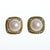Vintage Nina Ricci Pearl, Diamante Crystals, Statement Earrings Gold Tone Setting, Clip-on
