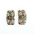 Vintage Pearl and Rhinestone Domed Hoop Earrings, Clip On