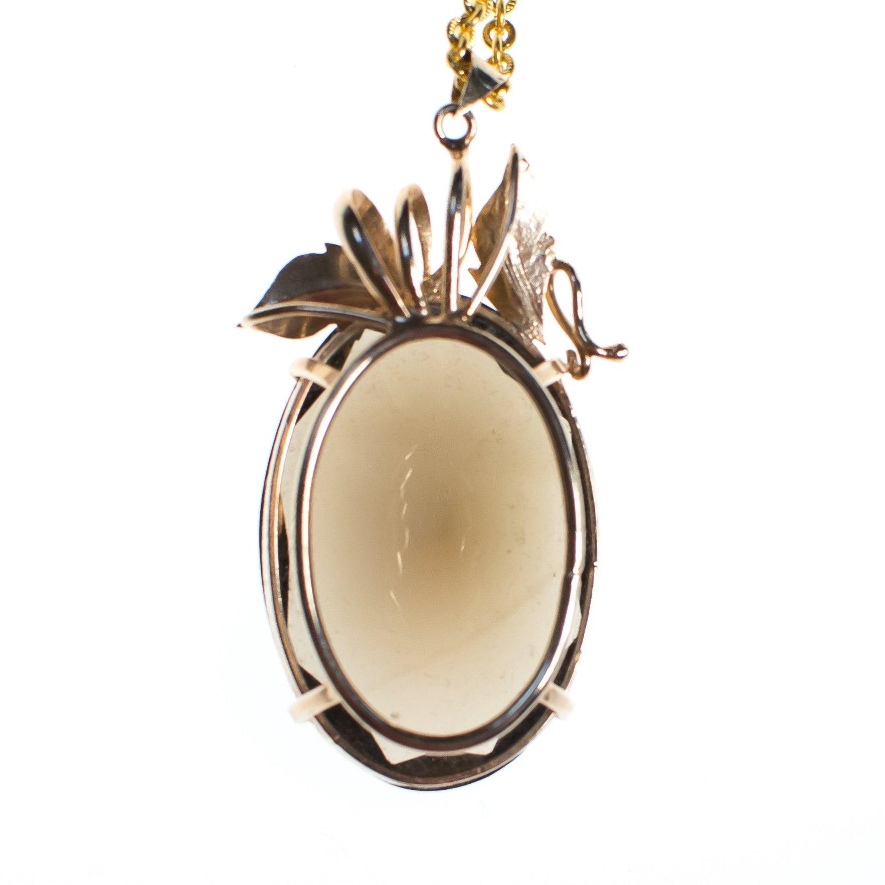 Vintage Cadoro Art Nouveau Inspired Huge Smokey Topaz Pendant Necklace by Cadoro - Vintage Meet Modern Vintage Jewelry - Chicago, Illinois - #oldhollywoodglamour #vintagemeetmodern #designervintage #jewelrybox #antiquejewelry #vintagejewelry