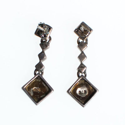 Vintage Sterling Sterling Silver and Marcasite Drop Earrings by Sterling Silver - Vintage Meet Modern Vintage Jewelry - Chicago, Illinois - #oldhollywoodglamour #vintagemeetmodern #designervintage #jewelrybox #antiquejewelry #vintagejewelry