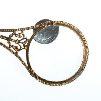 Vintage Huge Florenza Magnify Glass Pendant Statement Necklace by Florezna - Vintage Meet Modern Vintage Jewelry - Chicago, Illinois - #oldhollywoodglamour #vintagemeetmodern #designervintage #jewelrybox #antiquejewelry #vintagejewelry