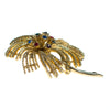 Vintage Sarah Coventry Gold Flower Brooch with Purple, Blue, Green, and Red Rhinestones, Gold Tone Setting, Brooches and Pins by Sarah Coventry - Vintage Meet Modern Vintage Jewelry - Chicago, Illinois - #oldhollywoodglamour #vintagemeetmodern #designervintage #jewelrybox #antiquejewelry #vintagejewelry