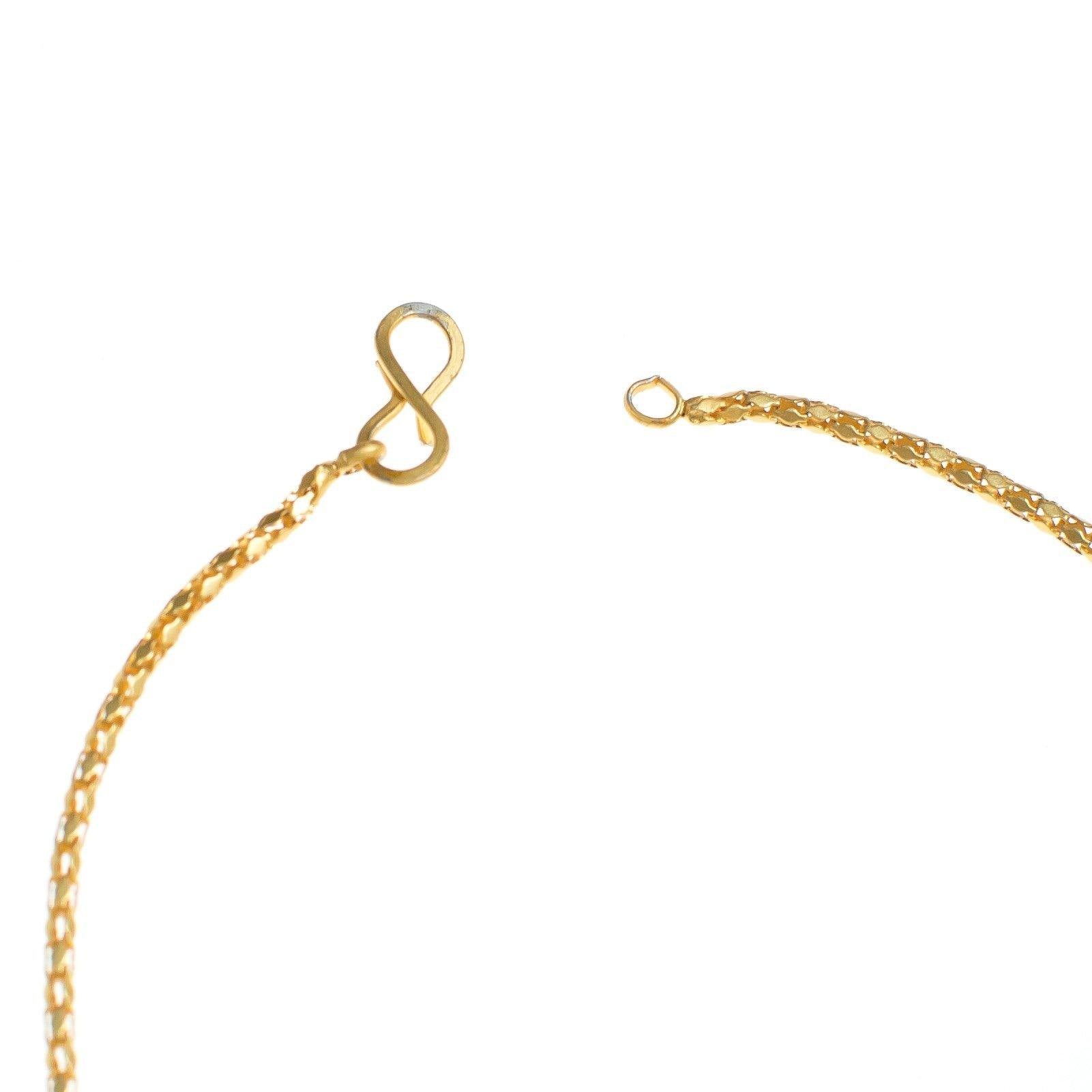 Vintage Modernist Minimalist Rhinestone Pendant Necklace by 1990s - Vintage Meet Modern Vintage Jewelry - Chicago, Illinois - #oldhollywoodglamour #vintagemeetmodern #designervintage #jewelrybox #antiquejewelry #vintagejewelry